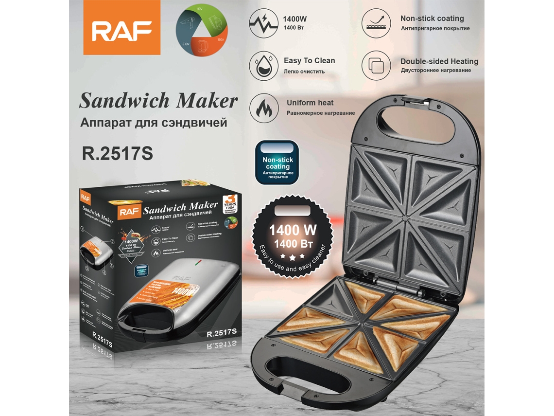 Máquina de desayuno doméstica de estándar europeo con ranuras profundas y placa calefactora eléctrica doble totalmente automática. Mdug
