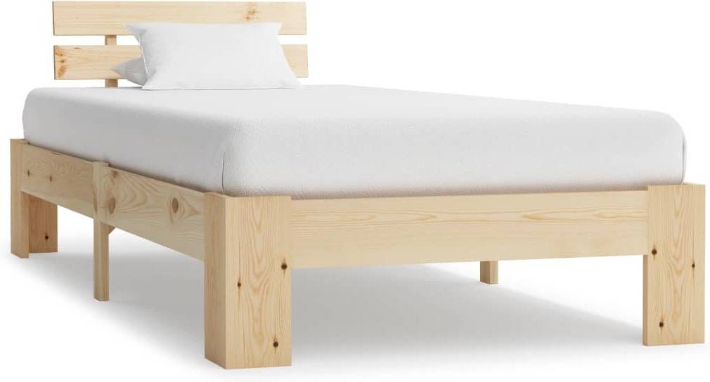 Vidaxl Madera Maciza pino estructura de cama somier mobiliario hogar casa moderna robusta y duradera sin 90x200cm 283160 compatible 90x200