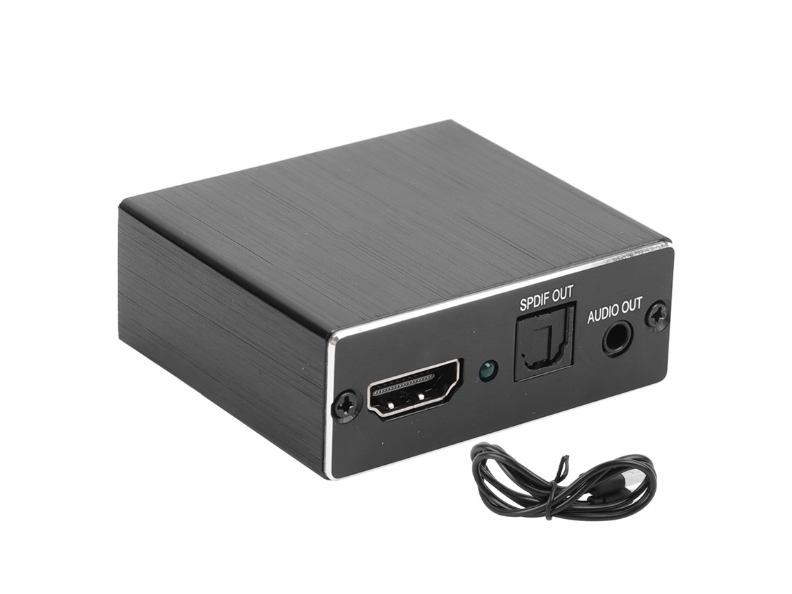 Divisor De Interfaz Multimedia Hd Con Extractor De Señal De 5.1 Canales Para Televisores Y Consolas De Videojuegos.