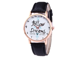 Reloj De Pulsera Analógico De Cuarzo Negro Clásico Y Sencillo Zhoulianfa Con Correa De Pu.