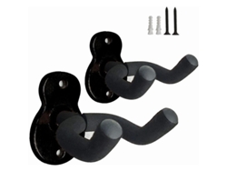 2026-soporte De Pared Para Guitarra, Colgador De Metal (2 Unidades) Con Esponja Protectora, Negro