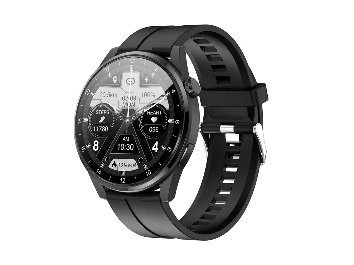 Smartwatch YIZHOOD TE141 impermeable de pantalla grande Ip68 de alta definición de 1.45 pulgadas Negro