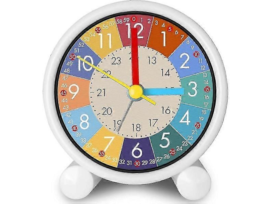 Reloj despertador digital educativo para niños GOKOCO, silencioso para el aprendizaje, analógico para niños
