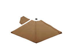 Reemplazo De Toldo Para Parasol De Patio Exterior De Poliéster Resistente Al Sol Y Agua Para 8 Varillas, Color Kaki, 3 M/9.84 Pies