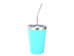 Vaso infantil de acero inoxidable de 12 oz con tapa hermética, pajita y funda de silicona, sin BPA, aislado