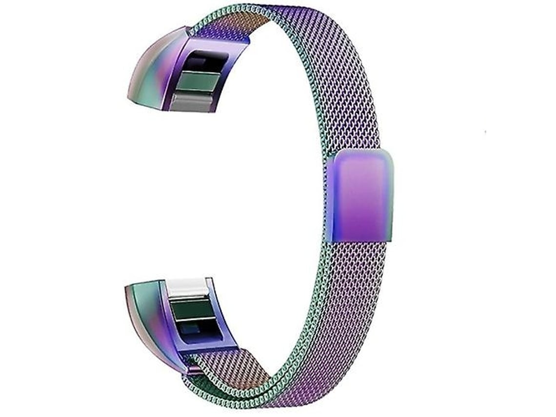 Correa magnética de acero inoxidable iridiscente Chennnls para Fitbit Alta, tamaño grande (170 mm, 236 mm)