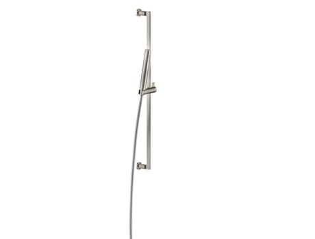 Juego de barra de ducha GESSI Inciso de 800 mm, ducha anticalcárea y manguera de 1500 mm, el soporte de la ducha no se puede girar lateralmente, 5814