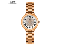 Relógio Feminino De Quartzo À Prova D'água (ouro Rosa) Com Strass, Mostrador Romano Moderno.