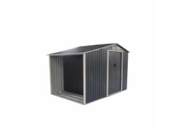 Caseta Metálica GARDIUN Toronto Con Leñero 3 53 M² Exterior 278X127X195 Cm Acero Galvanizado Gris Antracita