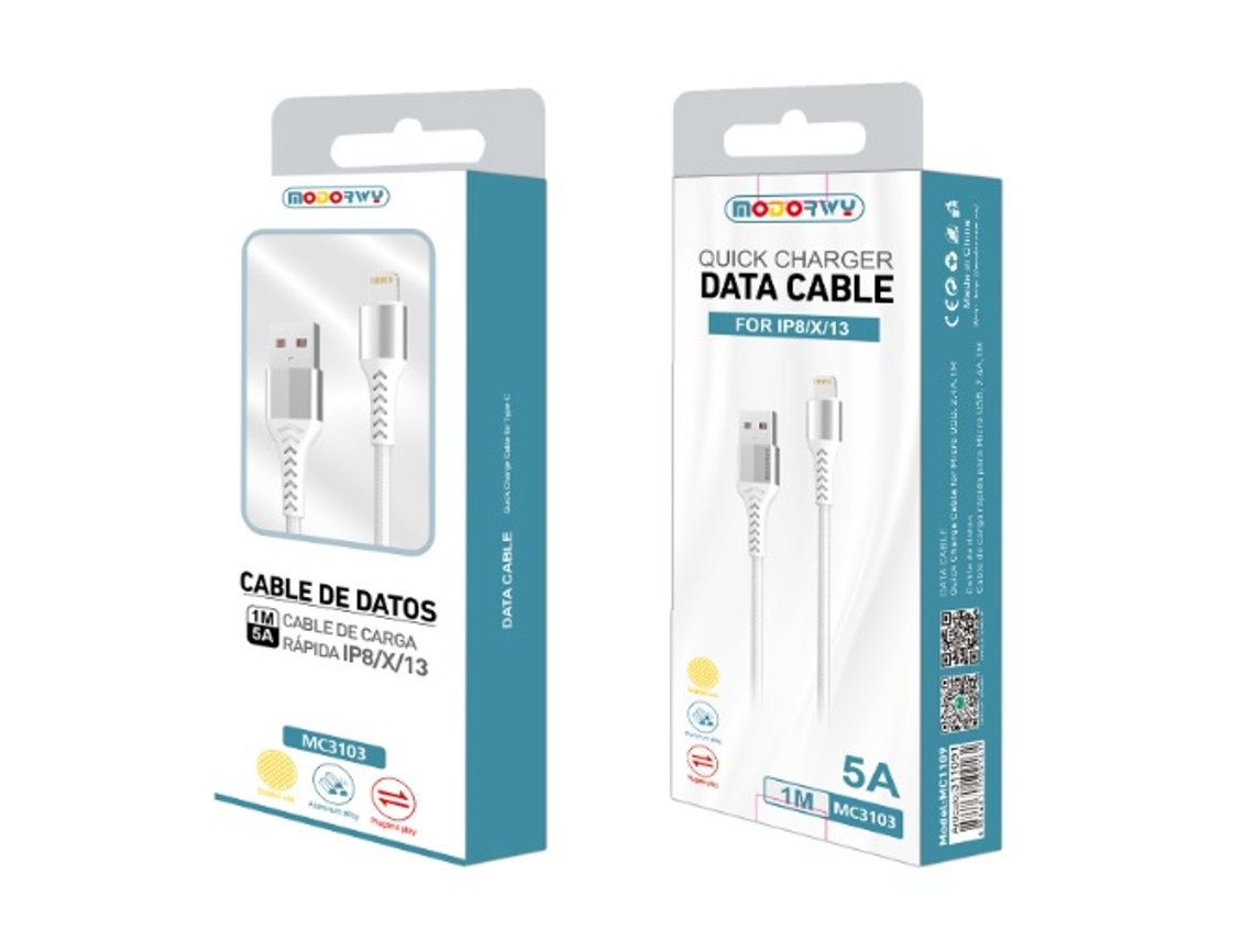 Cable Dados Microusb MODORWY Blanco