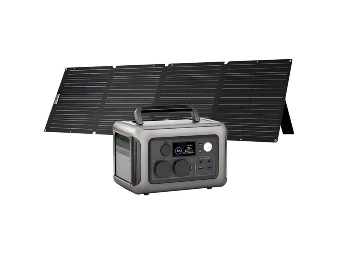ALLPOWERS Generador Solar 600W – Kit R600 + SE200 200W – Generador Solar 600W, 299Wh LiFePO4, 8 dispositivos, UPS, Carga rápida