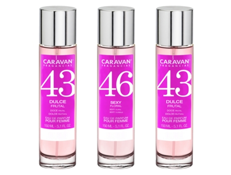 3x Perfume de Mujer (2)Nº43 Nº46 150ml CARAVAN