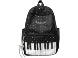 Bolso Con Estampado De Piano | Capacidad De Equipaje | Mochila De Viaje Ligera |