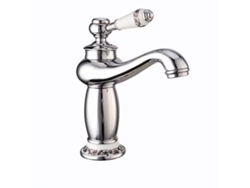 Grifo De Lavabo De Pedestal 062 En Latón Cromado, Colección Erymanthe
