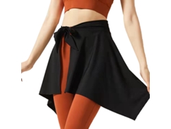 Falda Deportiva De Poliéster Suave Y Absorbente Para Yoga, Fitness Y Tenis, Con Lazo Negro, Talla Única.