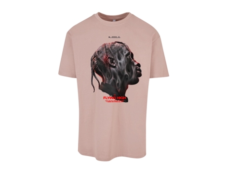 Camiseta Unisexo MISTER TEE (L - Rosa)