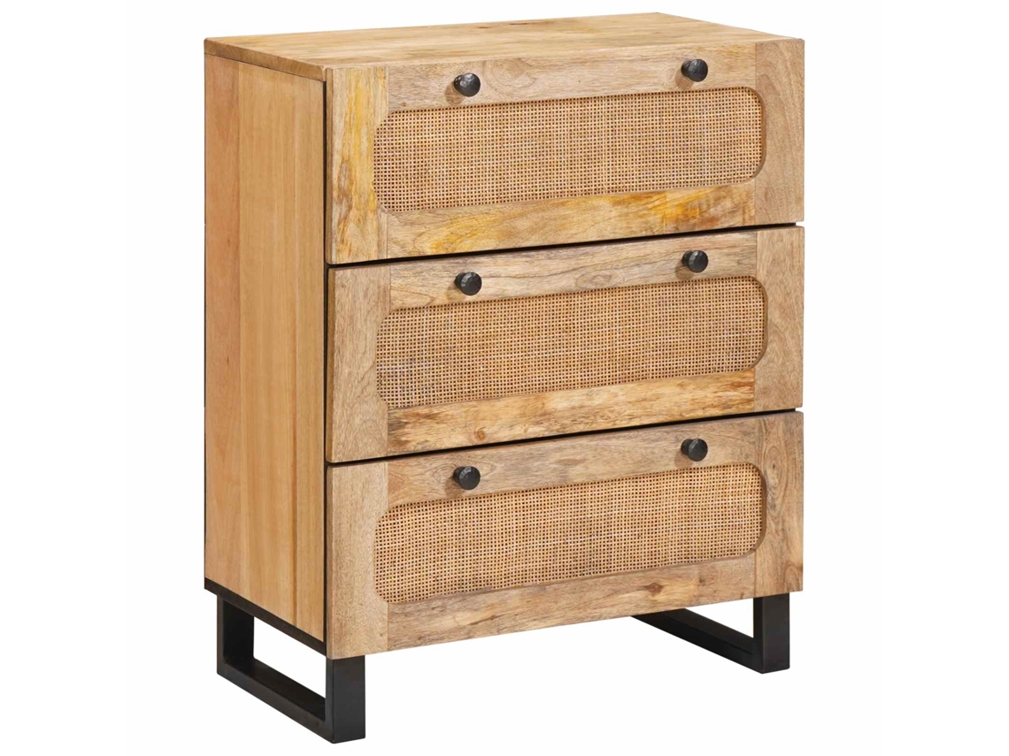 Maison Exclusive - Aparador 3 Pcs Marrón 180 X 33 X 75 Cm Madera De Mango Maciza