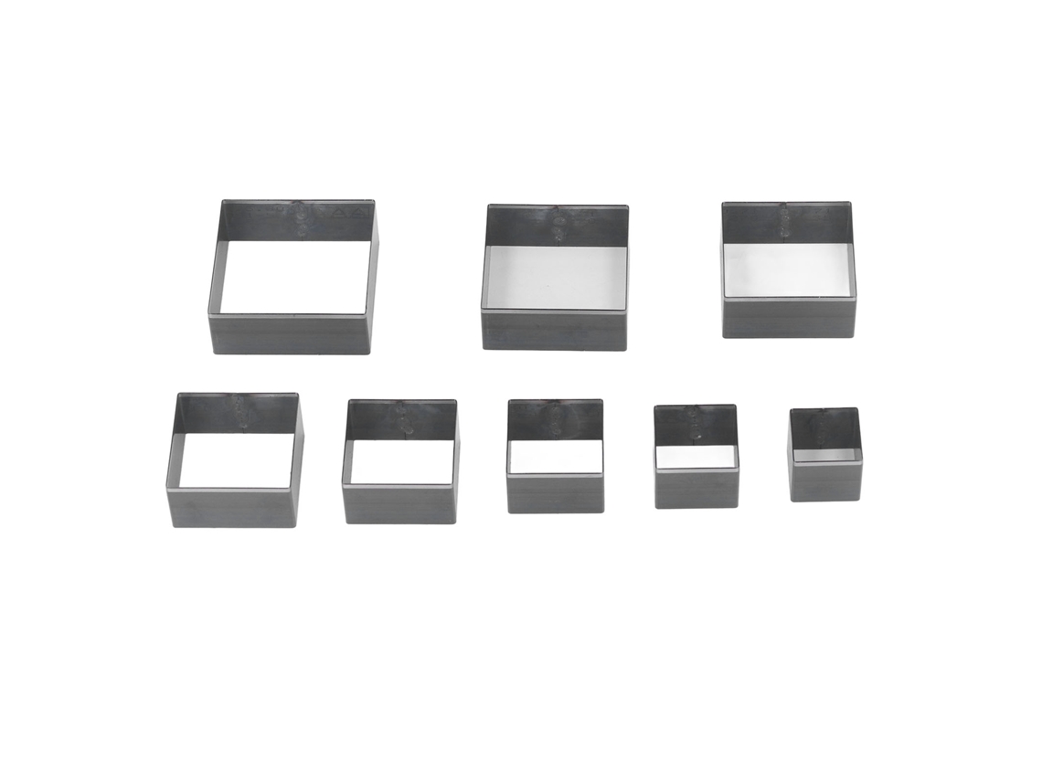 Juego De 8 Troqueles Cuadrados De Acero Aleado Para Cortar Cuero, Ideales Para Capas De Tela Y Cinturones.