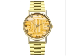 Reloj De Pulsera Vintage Para Pareja Zhoulianfa Con Números Romanos, Movimiento De Cuarzo, Acero Resistente.