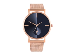 Elegante Reloj De Pulsera Para Hombre Y Mujer Con Correa De Malla Y Movimiento De Cuarzo.