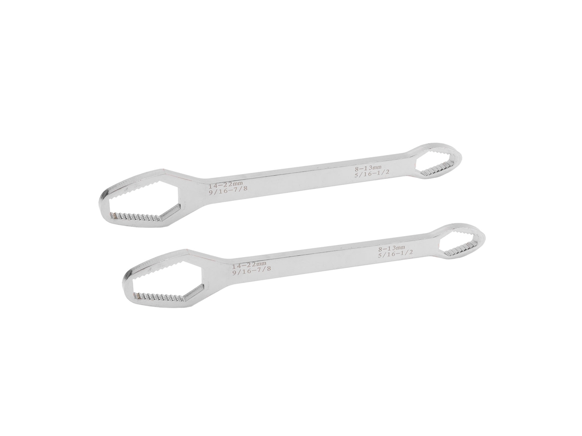2 Piezas Llave Universal Multifuncional Autoapriete De Acero Aleado 260mm Doble Extremo Ajustable Para Mantenimiento Pulido Galvanizado