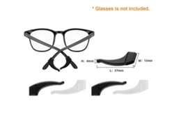Gafas de silicona antideslizantes con recubrimiento, ajustables, redondas, con gancho para las orejas y almohadillas nasales, Rosewell