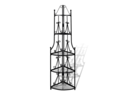 Estante para macetas VIDAXL Negro Acero (36 x 160 cm)