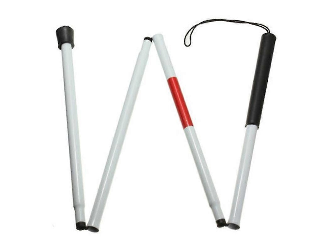 Bastón plegable para ciegos, bastón blanco, bastón apto para personas ciegas.