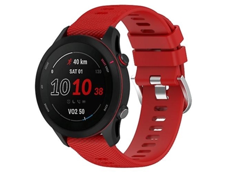 Correa para reloj Garmin Forerunner255, 22mm, silicona texturizada con Cruz Roja VENISYMLIS