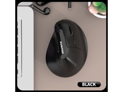 Ratón Vertical (negro Bt) Con Bluetooth 2.4g De Modo Dual Inalámbrico Y Carga Rápida Tipo C De 6 Botones