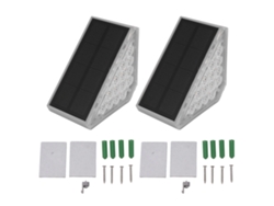 2026-2 Set Luces De Escalera Solares Triangulares Ip68 Impermeables Para Jardín Porche Patio Exterior Decoración