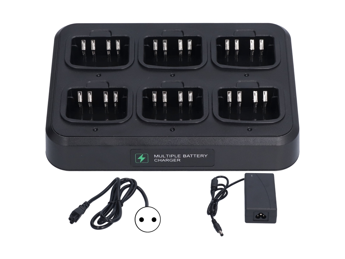 Carregador de rádio walkie talkie, 6 unidades, compatível com modelos diversos EOOCOO