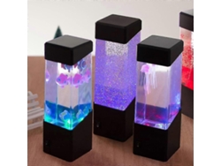 Lámpara de acuario Rosewell con forma de medusa, luz nocturna con carga USB y luz que cambia de color.