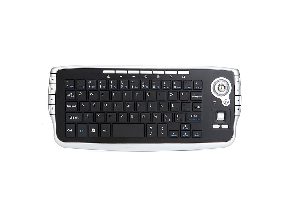 (plata) Teclado Portátil Con Trackball Y Rueda De Desplazamiento, Mini Teclado Usb