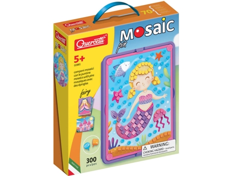 Juego Educativo QUERCETTI Play CREATIVO Mosaico Pegs Fada 300 pzs (Edad Mínima: 5 Años - 24 x 29 x 6 cm)
