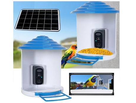 Cámara inteligente para comedero de pájaros, captura y grabación automática de vídeos de aves y notificación de movimiento push, cámara WiFi para C...