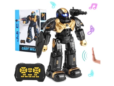 Juguetes Robot Rc, Juguete Robot Rc Programable Con Detección De Gestos, Habla, Baila Oro VENISYMLIS