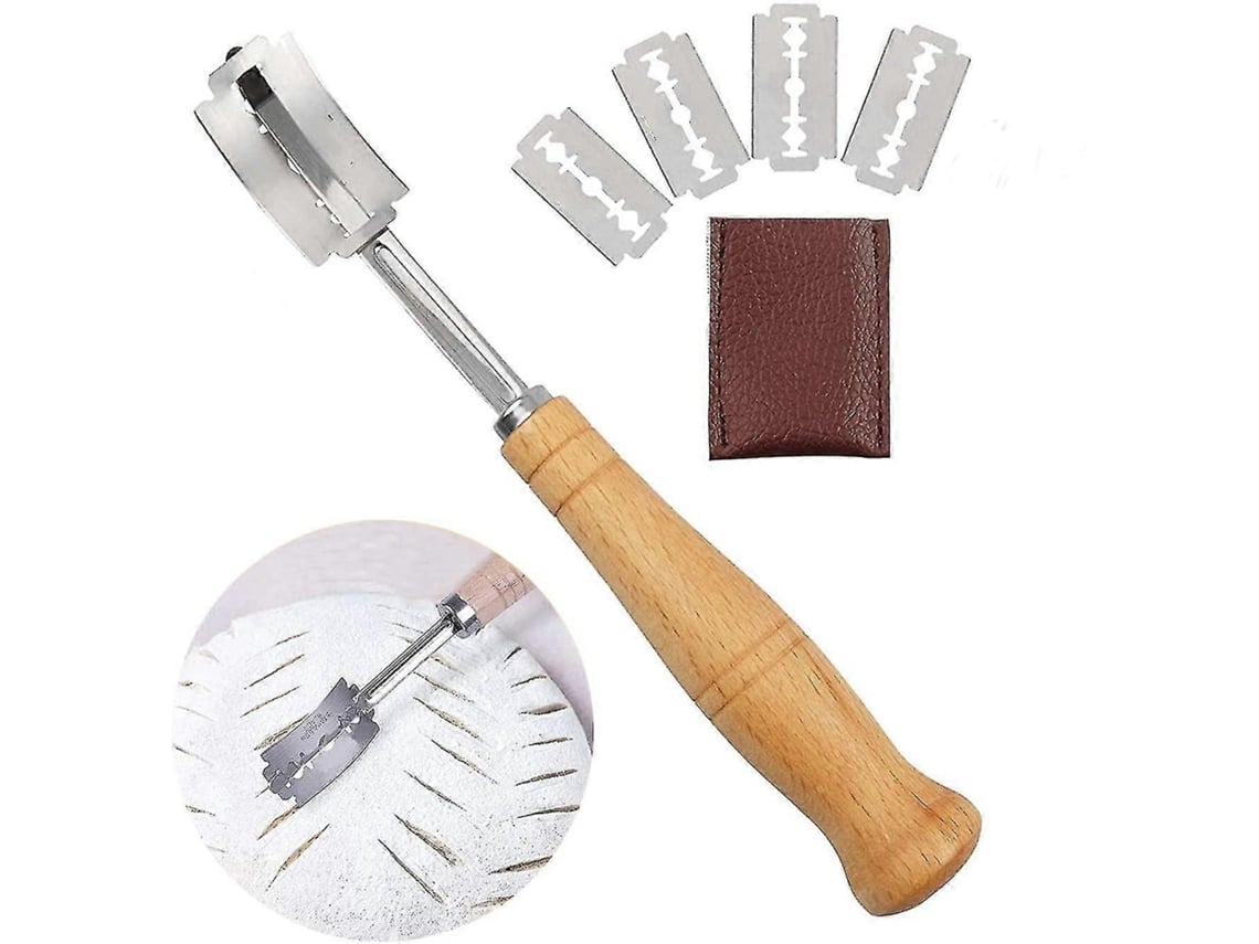 Cortador De Pan Lame Herramienta De Escorar Pan Con 5 Cuchillas Y Funda De Cuero Para Panaderos Profesionales Y Diy