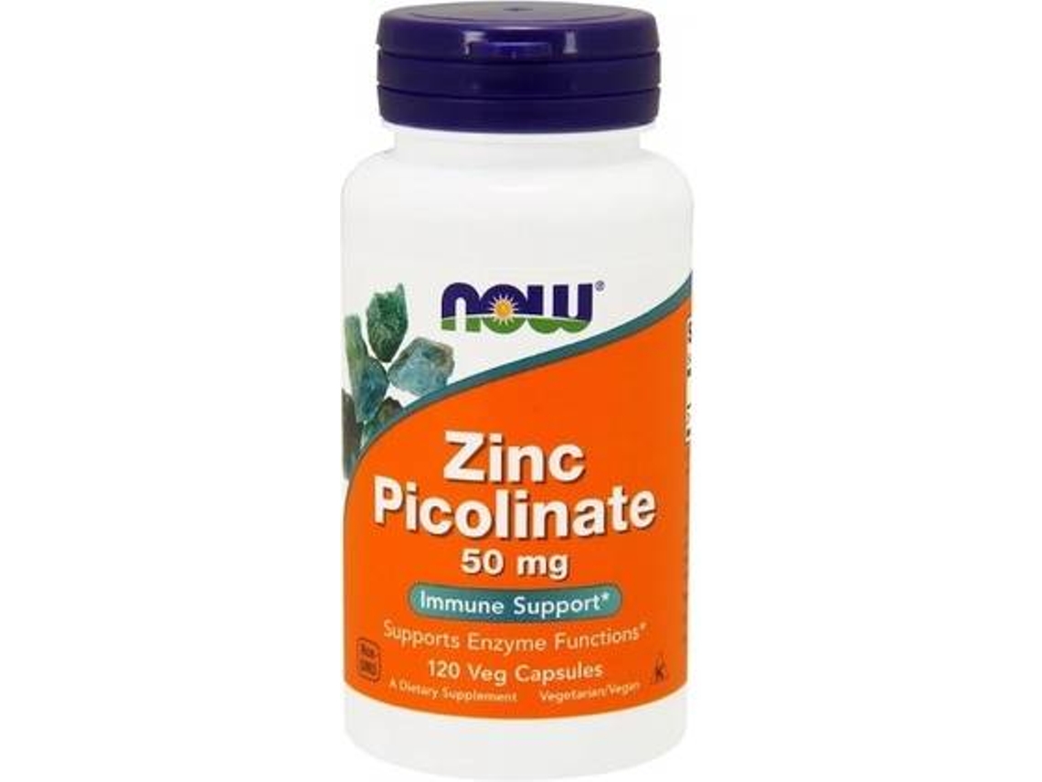 Complemento Alimentar NOW Picolinato De Zinco (120 cápsulas vegetais)