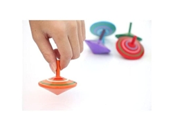 Giroscopio De Madera Pintado A Mano, Juego De 3, Juguete Educativo Para Jardín De Infancia, Color Aleatorio.