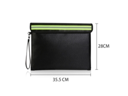 Estuche Para Documentos A4 Ignífugo E Impermeable Con Cierre De Cremallera Y Tira Reflectante Para Objetos De Valor, Certificados, Dinero Y Documentos Importantes.