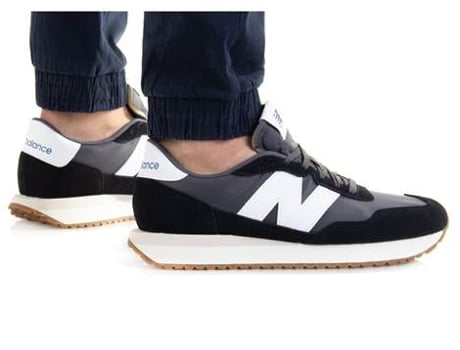 Zapatillas Deportivas NEW BALANCE 237 (Negro - Cuero Natural, Tejido- 43)