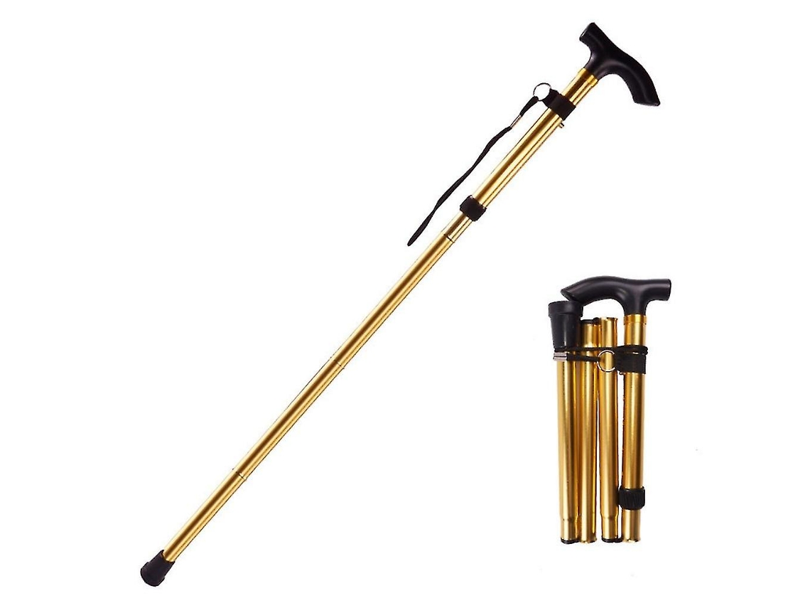 Bastón plegable ajustable, base deportiva, senderismo, trekking, bastones de aleación de aluminio, bastón plegable, 1 unidad
