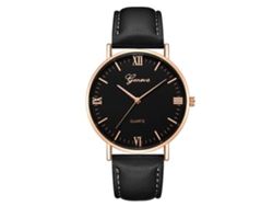 Reloj De Cuarzo Unisex Para Hombre Y Mujer Con Correa Sencilla De Pu, Estilo Casual Y Moderno.