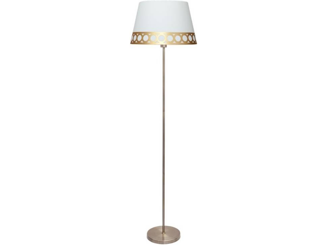 Lámpara de Pie FABRILAMP Dalia (Dorado - Metal, Tejido - 165x40 cm)