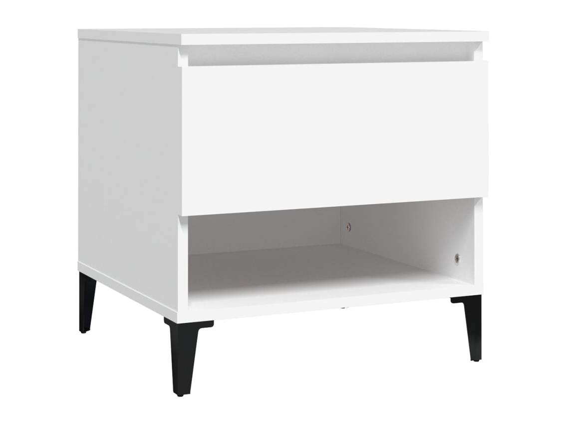 Maison Exclusive - Mesa Auxiliar Madera Contrachapada Blanco 50x46x50 Cm