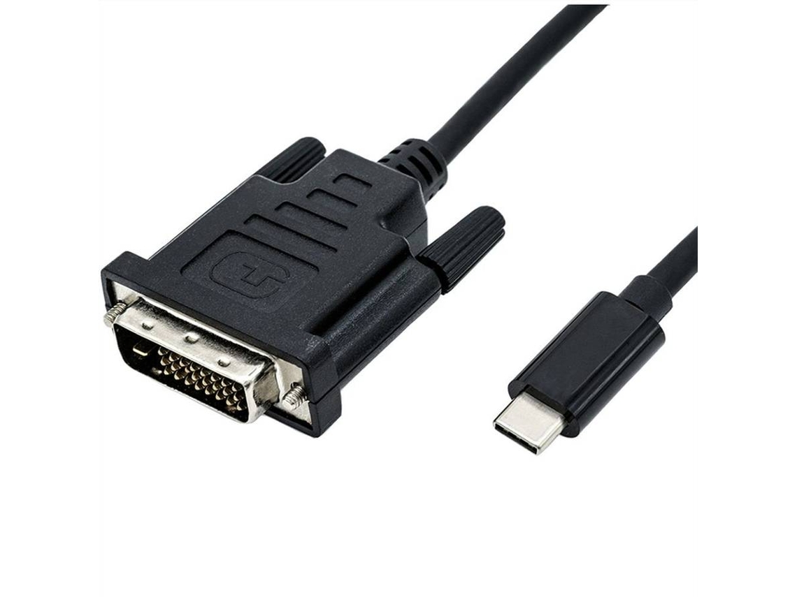 Cable ROLINE (USB-C y DVI - 1m - Negro)