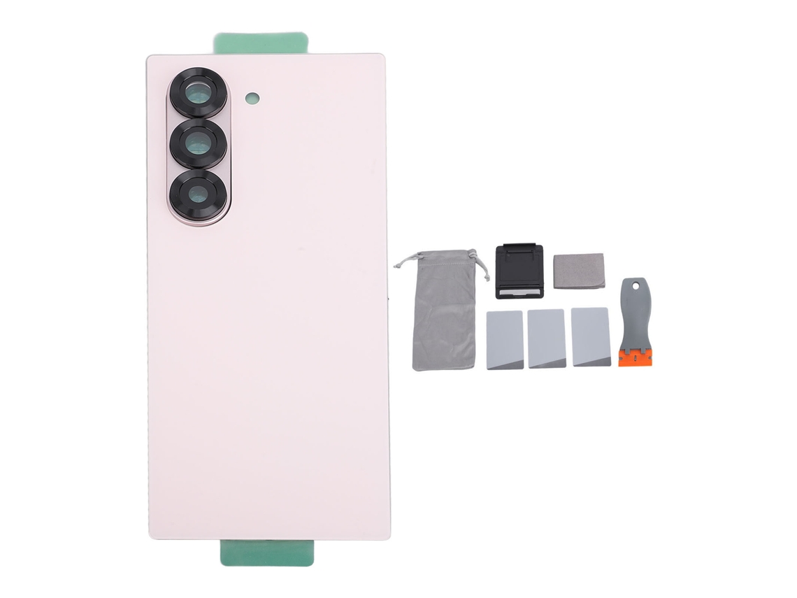 Cubierta Trasera De Cristal Para Galaxy Z Fold 6 Con Lente Preinstalada Y Kit De Reparación - Rosa