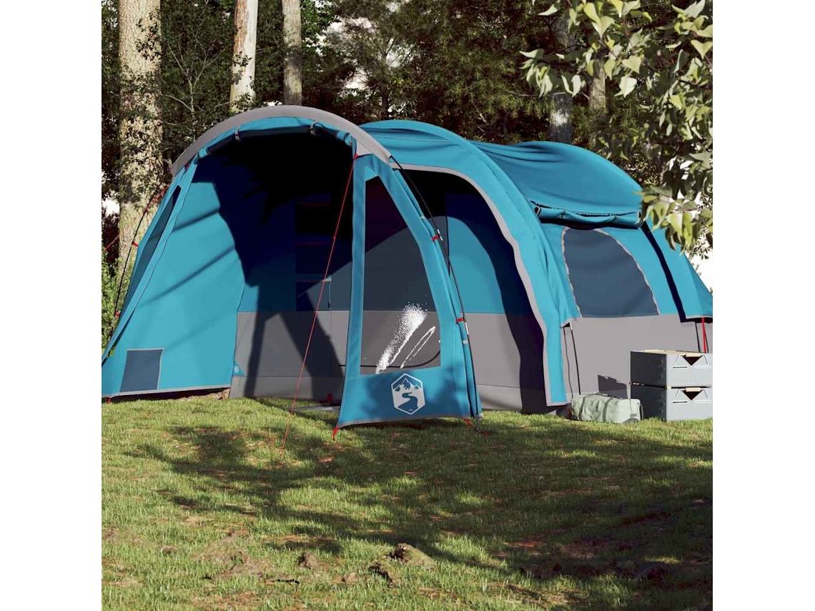Tienda De Campaña Familiar 6 Personas Impermeable Azul
