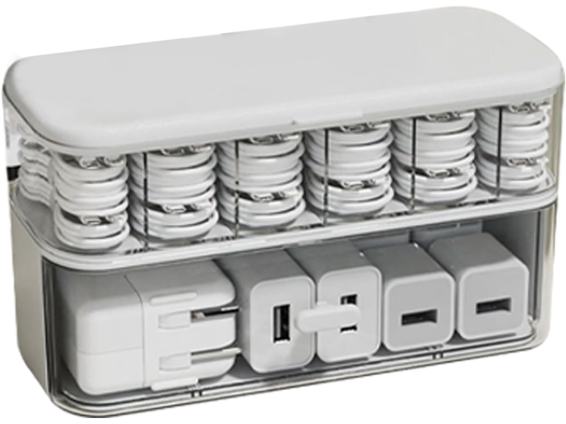 Organizador Multicompartimento Y Caja De Almacenamiento Transparente.